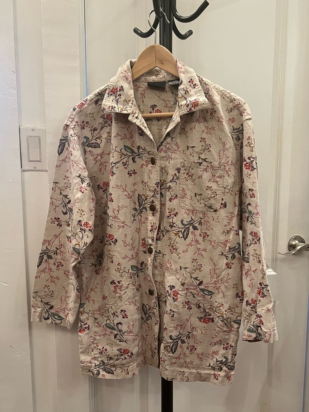 Vintage 90’s Lizwear Brand Linen/Cotton Blend Chore Jacket